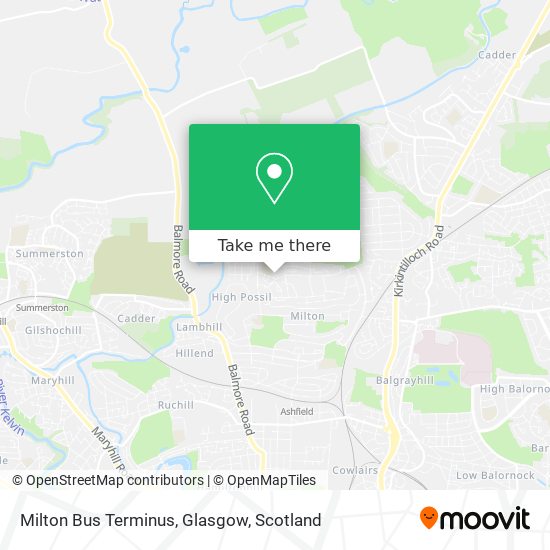 Milton Bus Terminus, Glasgow map