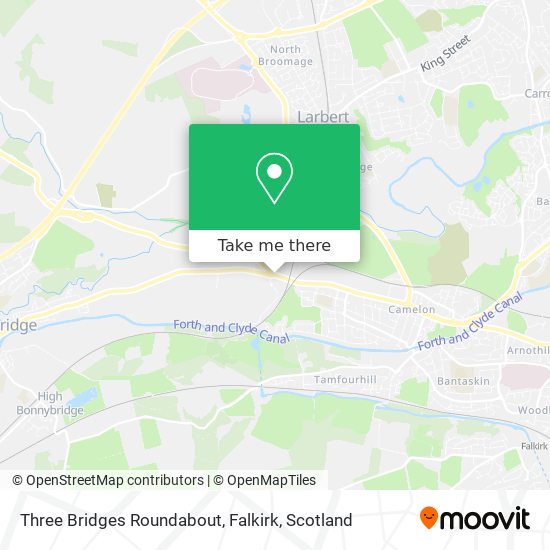 Three Bridges Roundabout, Falkirk map