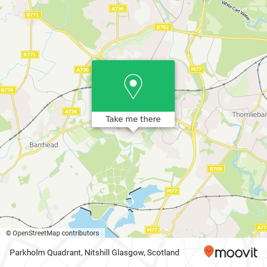 Parkholm Quadrant, Nitshill Glasgow map