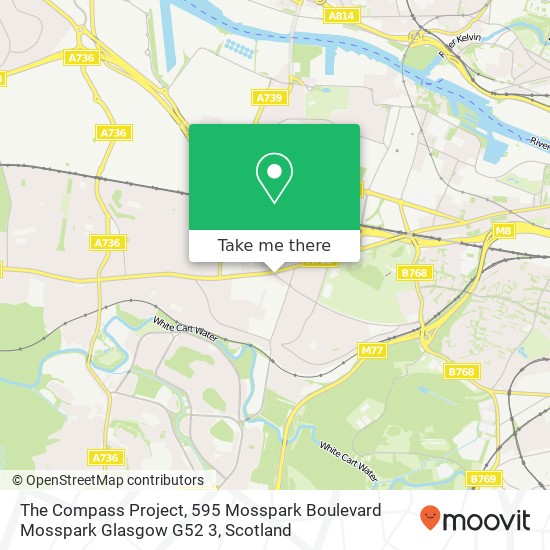 The Compass Project, 595 Mosspark Boulevard Mosspark Glasgow G52 3 map