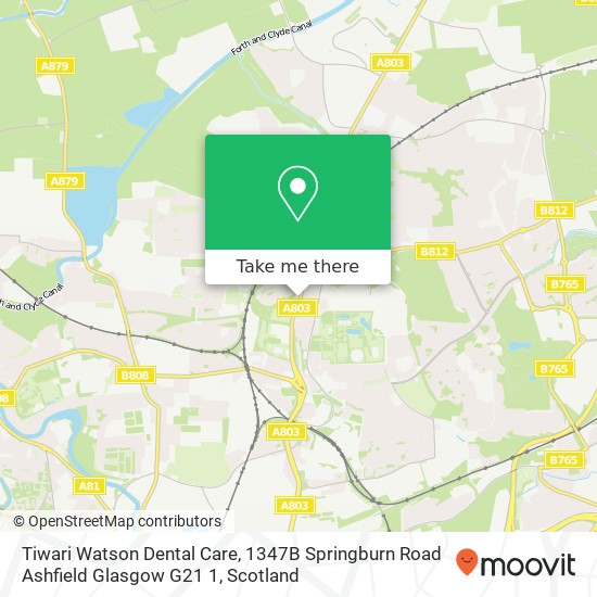 Tiwari Watson Dental Care, 1347B Springburn Road Ashfield Glasgow G21 1 map