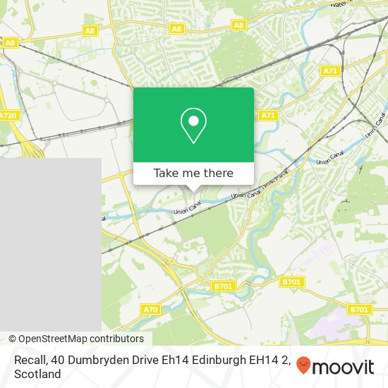 Recall, 40 Dumbryden Drive Eh14 Edinburgh EH14 2 map