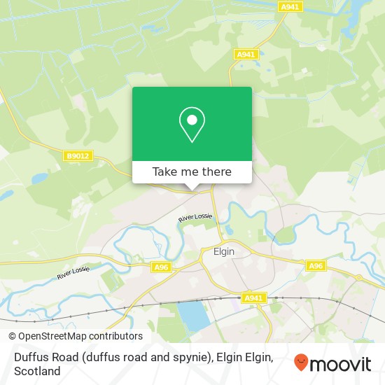 Duffus Road (duffus road and spynie), Elgin Elgin map