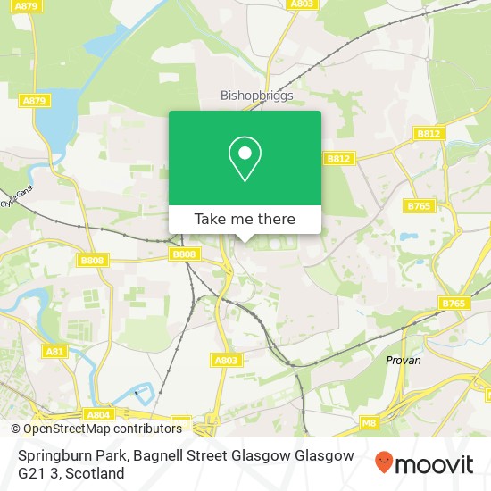 Springburn Park, Bagnell Street Glasgow Glasgow G21 3 map