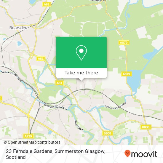 23 Ferndale Gardens, Summerston Glasgow map