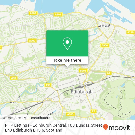 PHP Lettings - Edinburgh Central, 103 Dundas Street Eh3 Edinburgh EH3 6 map