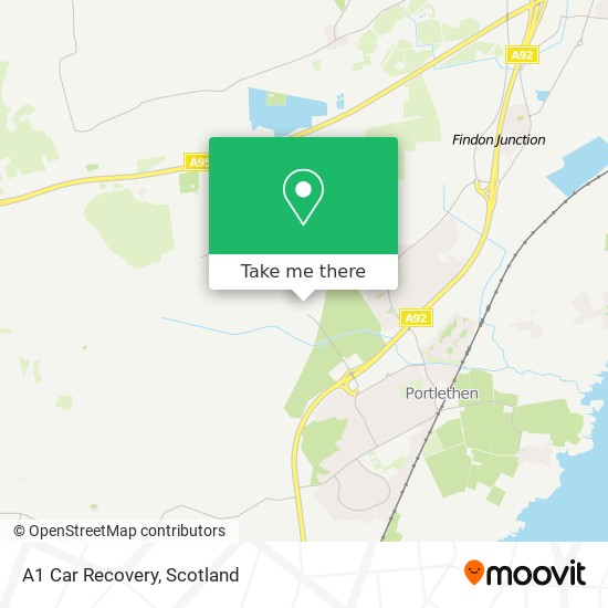 A1 Car Recovery map