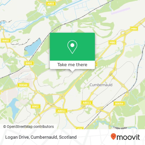 Logan Drive, Cumbernauld map