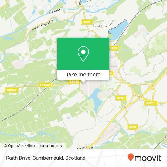 Raith Drive, Cumbernauld map