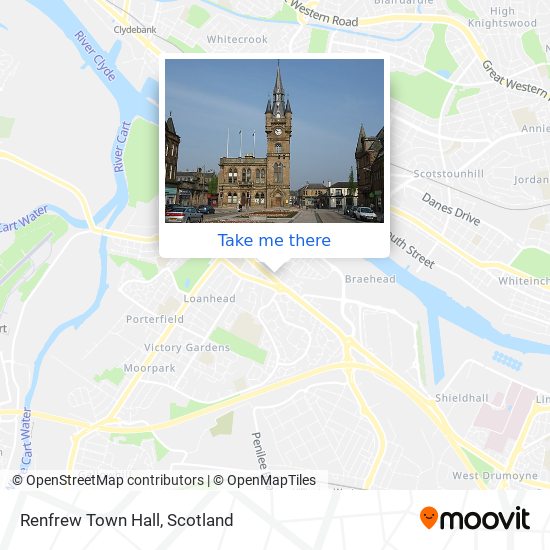 Renfrew Town Hall map