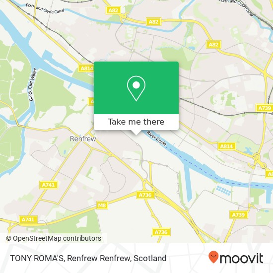 TONY ROMA'S, Renfrew Renfrew map