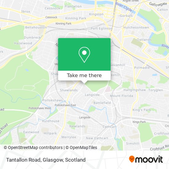 Tantallon Road, Glasgow map