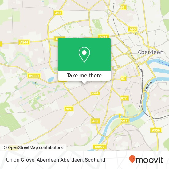 Union Grove, Aberdeen Aberdeen map