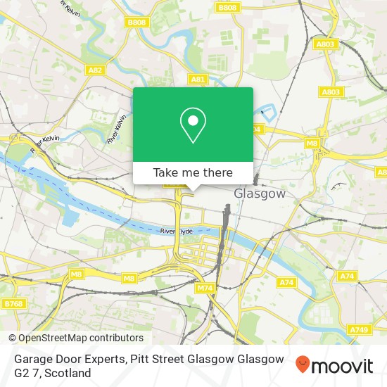 Garage Door Experts, Pitt Street Glasgow Glasgow G2 7 map