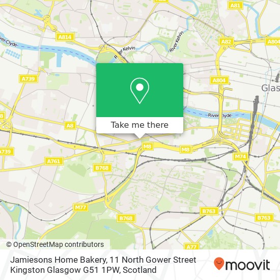 Jamiesons Home Bakery, 11 North Gower Street Kingston Glasgow G51 1PW map