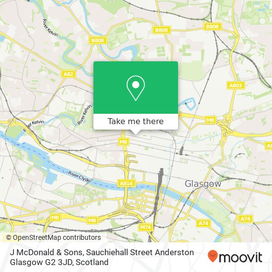 J McDonald & Sons, Sauchiehall Street Anderston Glasgow G2 3JD map