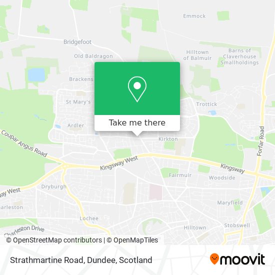 Strathmartine Road, Dundee map