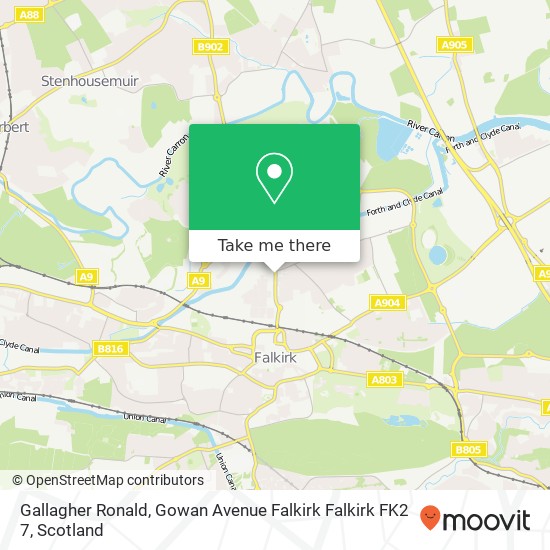 Gallagher Ronald, Gowan Avenue Falkirk Falkirk FK2 7 map