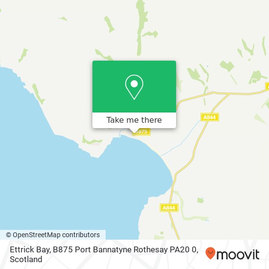 Ettrick Bay, B875 Port Bannatyne Rothesay PA20 0 map