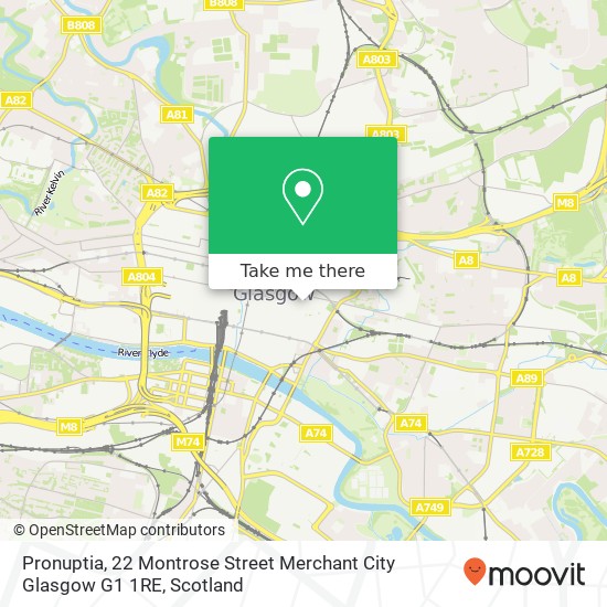 Pronuptia, 22 Montrose Street Merchant City Glasgow G1 1RE map