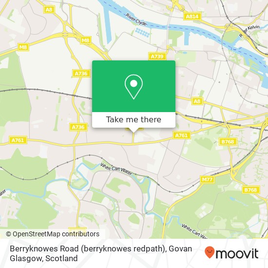 Berryknowes Road (berryknowes redpath), Govan Glasgow map