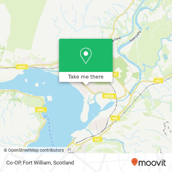 Co-OP, Fort William map