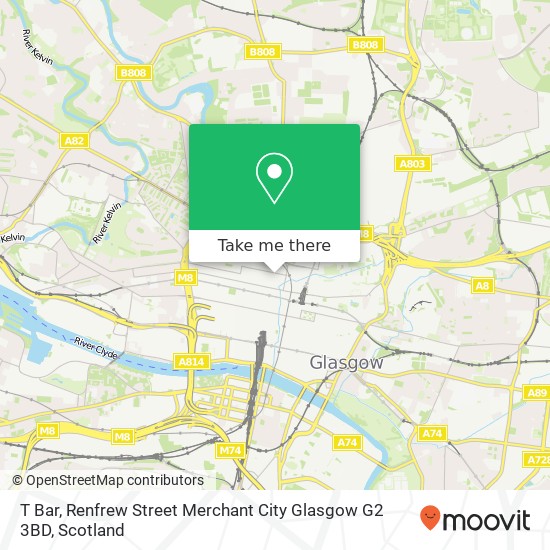 T Bar, Renfrew Street Merchant City Glasgow G2 3BD map