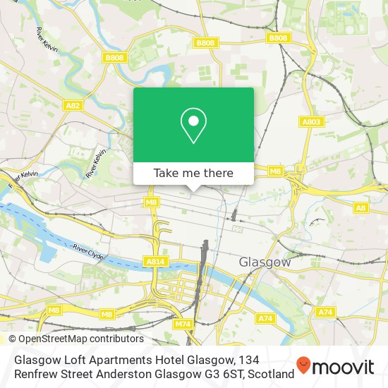 Glasgow Loft Apartments Hotel Glasgow, 134 Renfrew Street Anderston Glasgow G3 6ST map