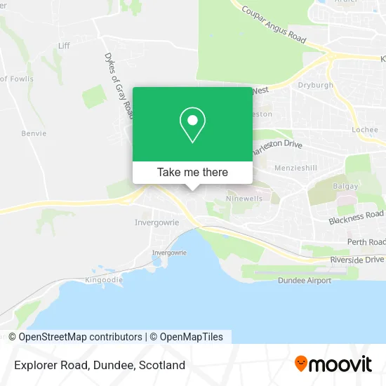 Explorer Road, Dundee map