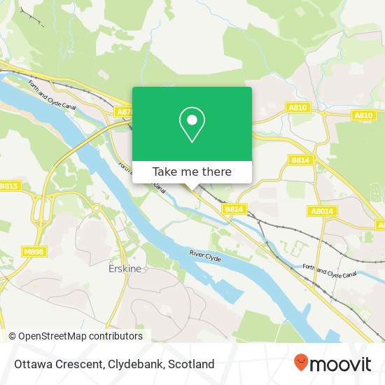 Ottawa Crescent, Clydebank map