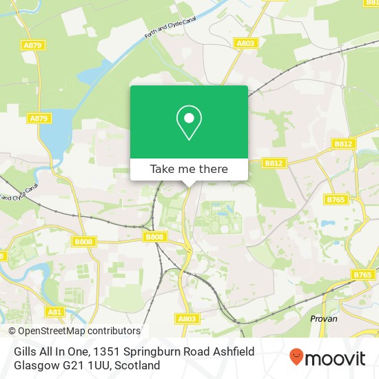 Gills All In One, 1351 Springburn Road Ashfield Glasgow G21 1UU map