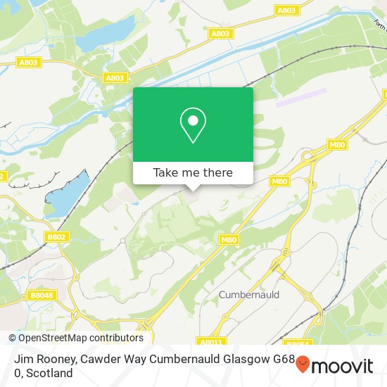 Jim Rooney, Cawder Way Cumbernauld Glasgow G68 0 map