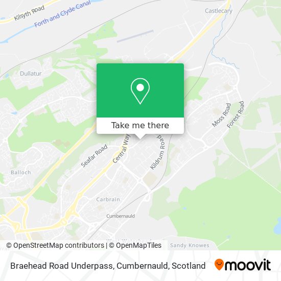 Braehead Road Underpass, Cumbernauld map