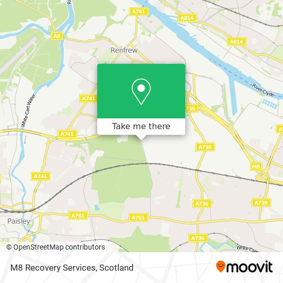 M8 Recovery Services map