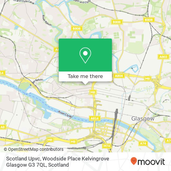 Scotland Upvc, Woodside Place Kelvingrove Glasgow G3 7QL map