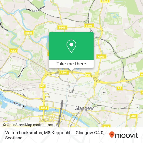 Valton Locksmiths, M8 Keppochhill Glasgow G4 0 map