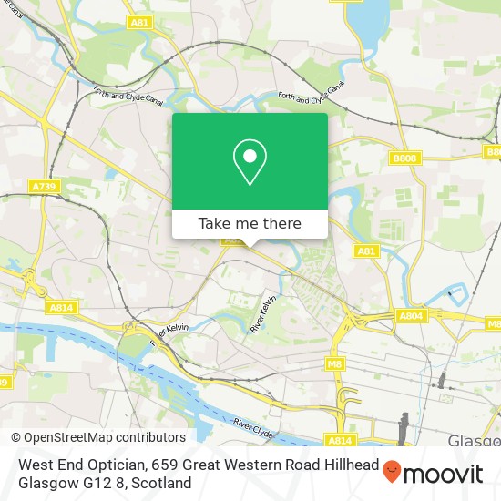 West End Optician, 659 Great Western Road Hillhead Glasgow G12 8 map