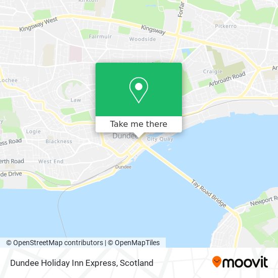 Dundee Holiday Inn Express map