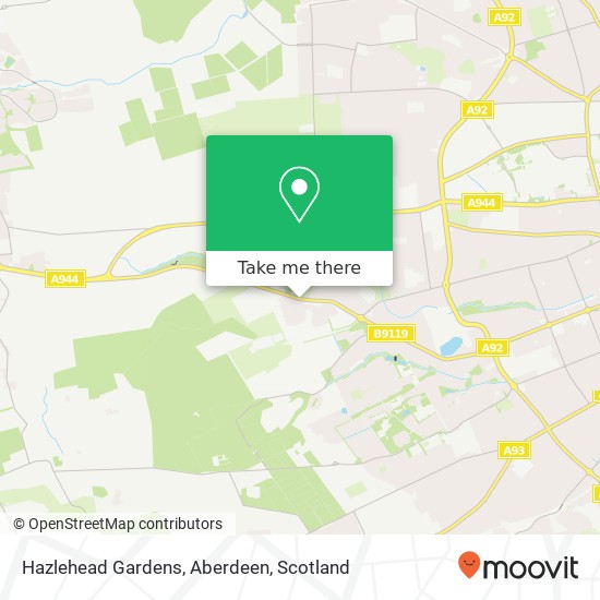 Hazlehead Gardens, Aberdeen map
