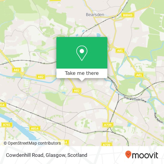 Cowdenhill Road, Glasgow map