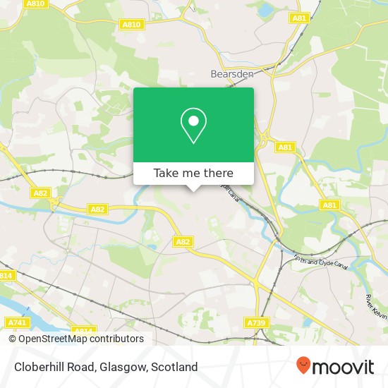 Cloberhill Road, Glasgow map