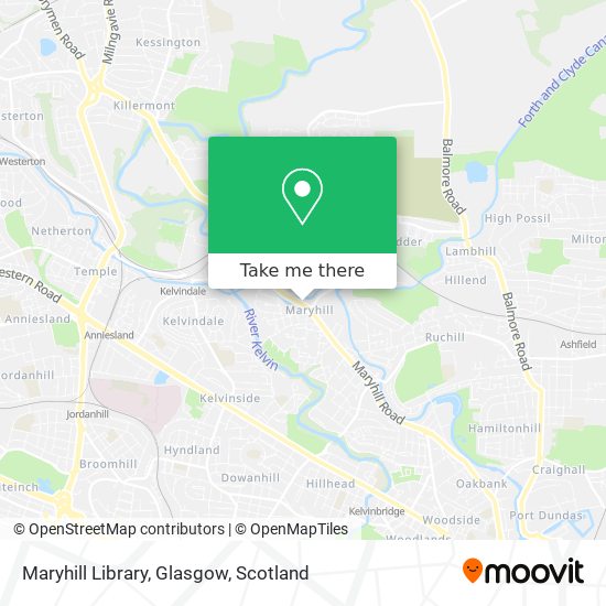 Maryhill Library, Glasgow map