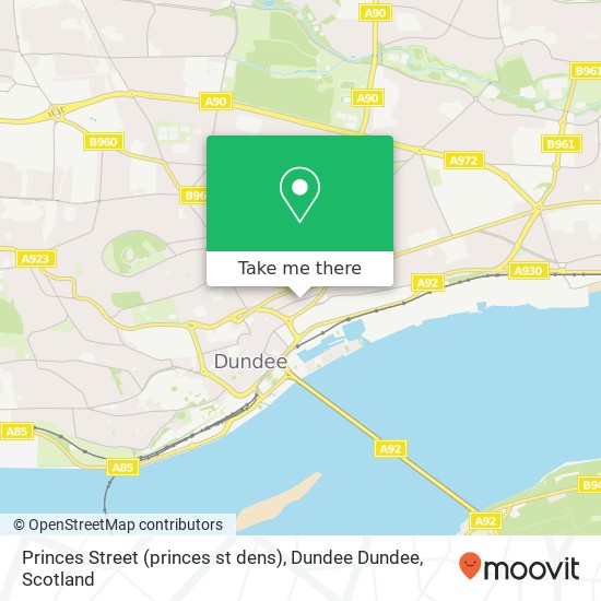 Princes Street (princes st dens), Dundee Dundee map