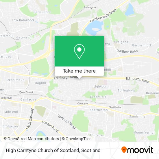 High Carntyne Church of Scotland map