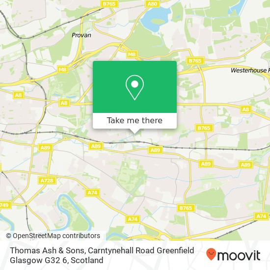 Thomas Ash & Sons, Carntynehall Road Greenfield Glasgow G32 6 map