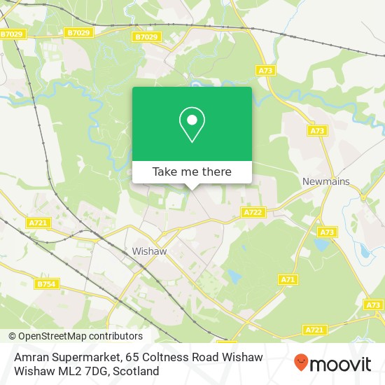 Amran Supermarket, 65 Coltness Road Wishaw Wishaw ML2 7DG map