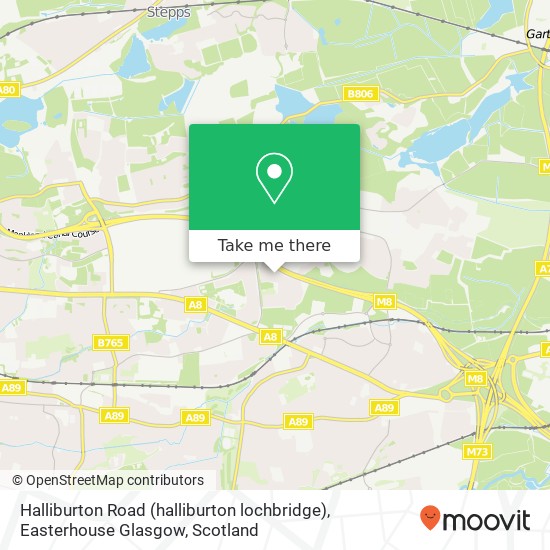 Halliburton Road (halliburton lochbridge), Easterhouse Glasgow map