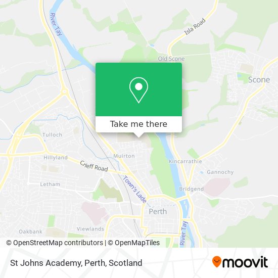 St Johns Academy, Perth map