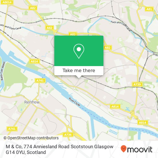 M & Co, 774 Anniesland Road Scotstoun Glasgow G14 0YU map