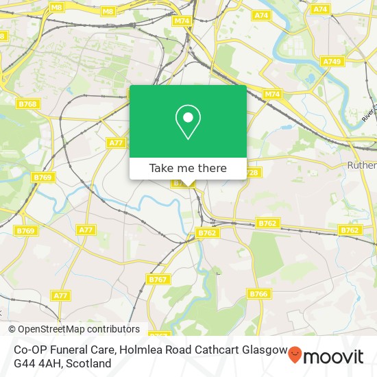 Co-OP Funeral Care, Holmlea Road Cathcart Glasgow G44 4AH map